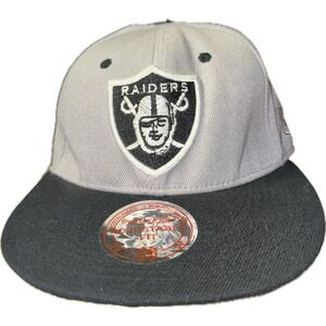 NFL Vintage Collection Mitchell & Ness Oakland Raiders Gray SnapBack Hat Cap